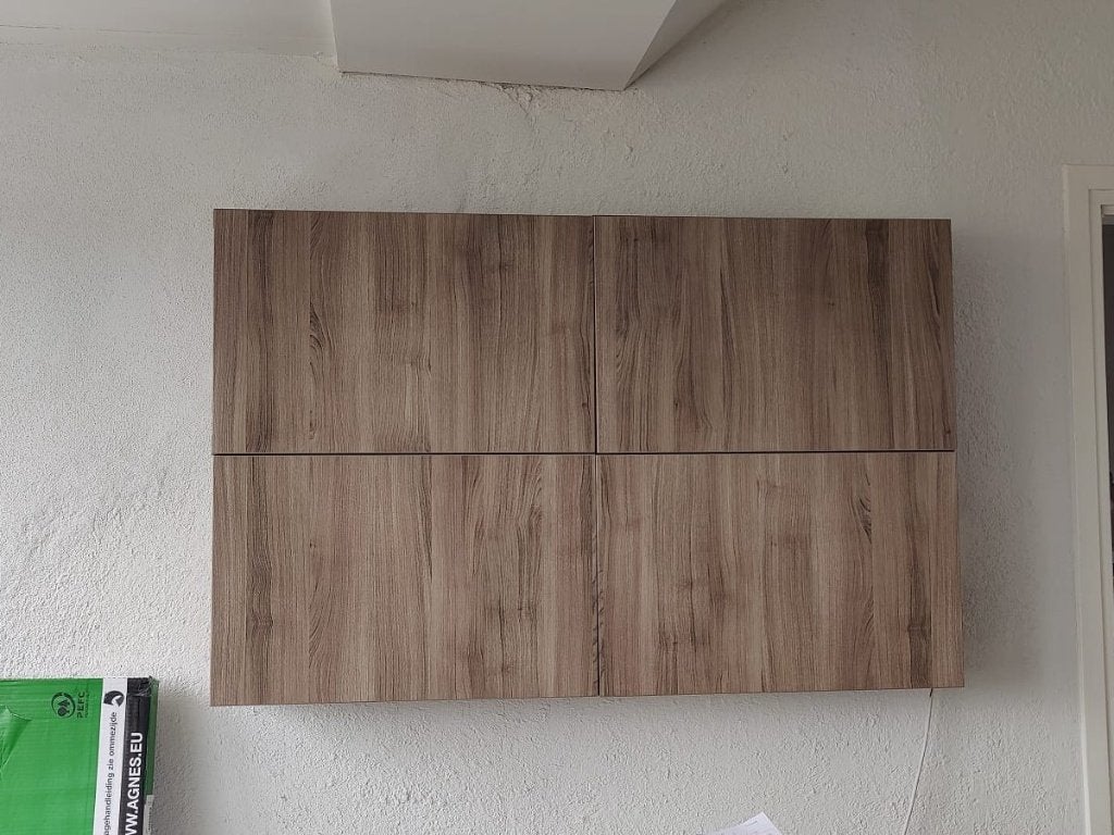 4 Besta Ikea kastjes 60x20x38 cm + ophangsysteem, Ophalen, Gebruikt, 1 of 2 laden, Minder dan 100 cm