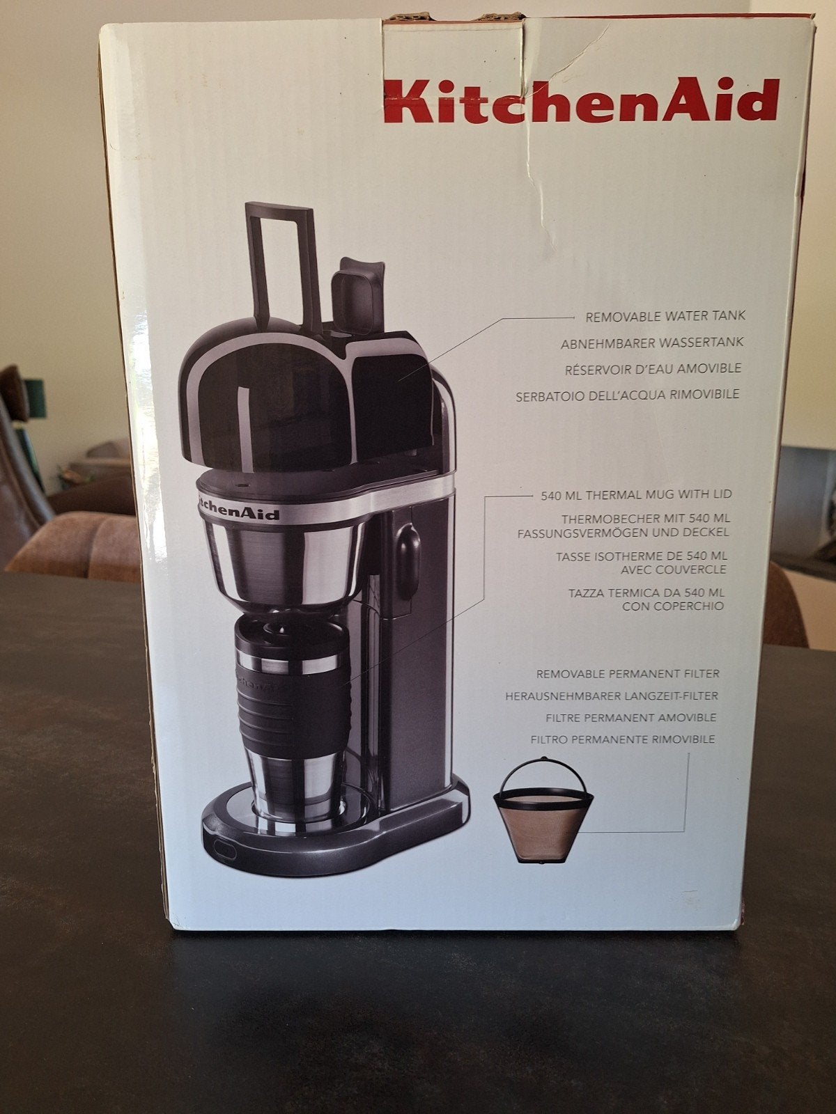 KitchenAid Koffiezetapparaat met Thermosbeker, Afneembaar waterreservoir, Koffiemachine, Gemalen koffie, Ophalen of Verzenden