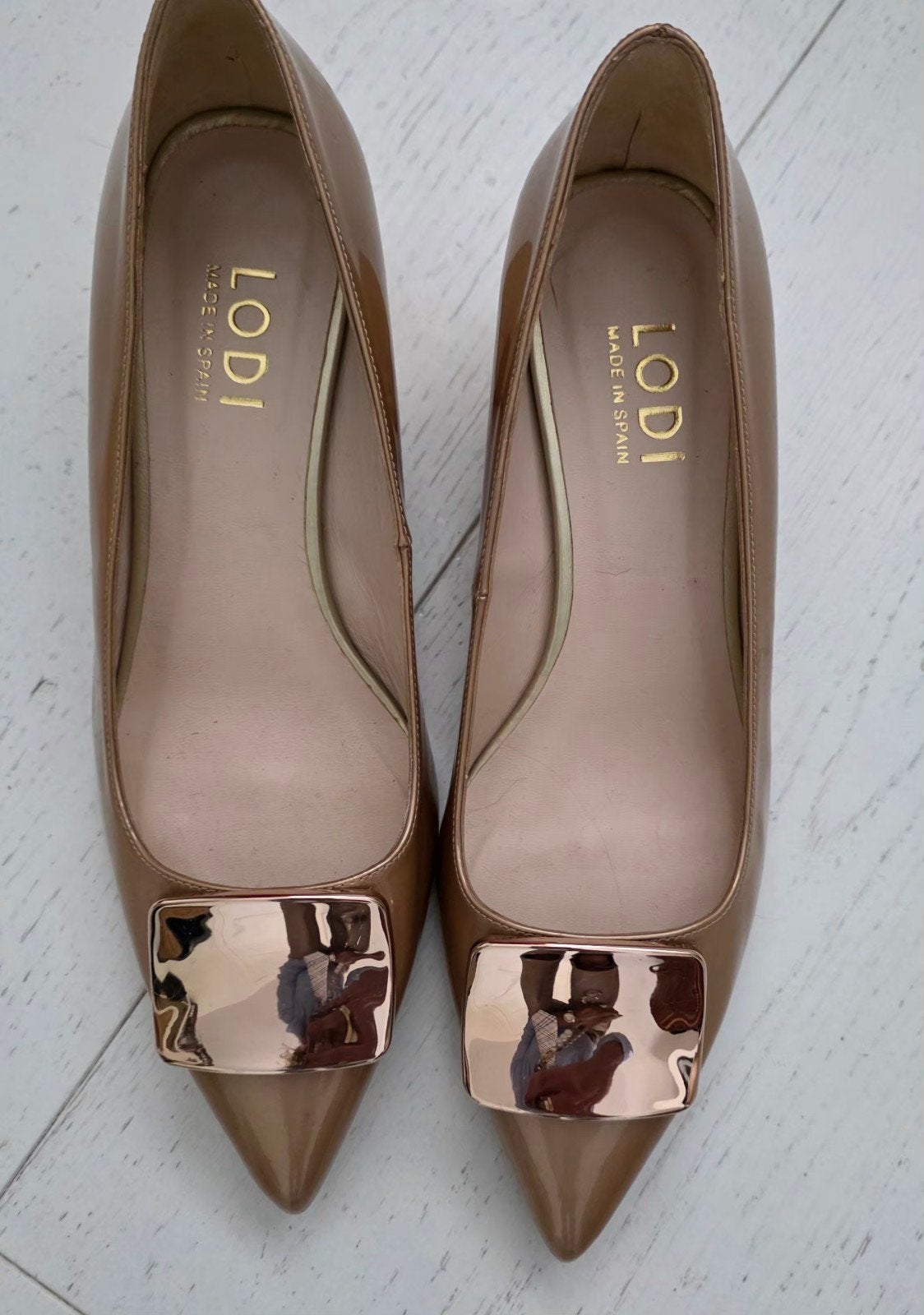 Pauw Lodi pumps goud blokhak 38, Kleding | Dames, Pumps, Overige kleuren, Pauw Lodi, Ophalen of Verzenden