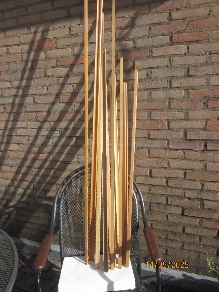 Houten profillattjes, Doe-het-zelf en Verbouw, Hout en Planken, Ophalen, Zo goed als nieuw, 50 mm of meer, Pallet
