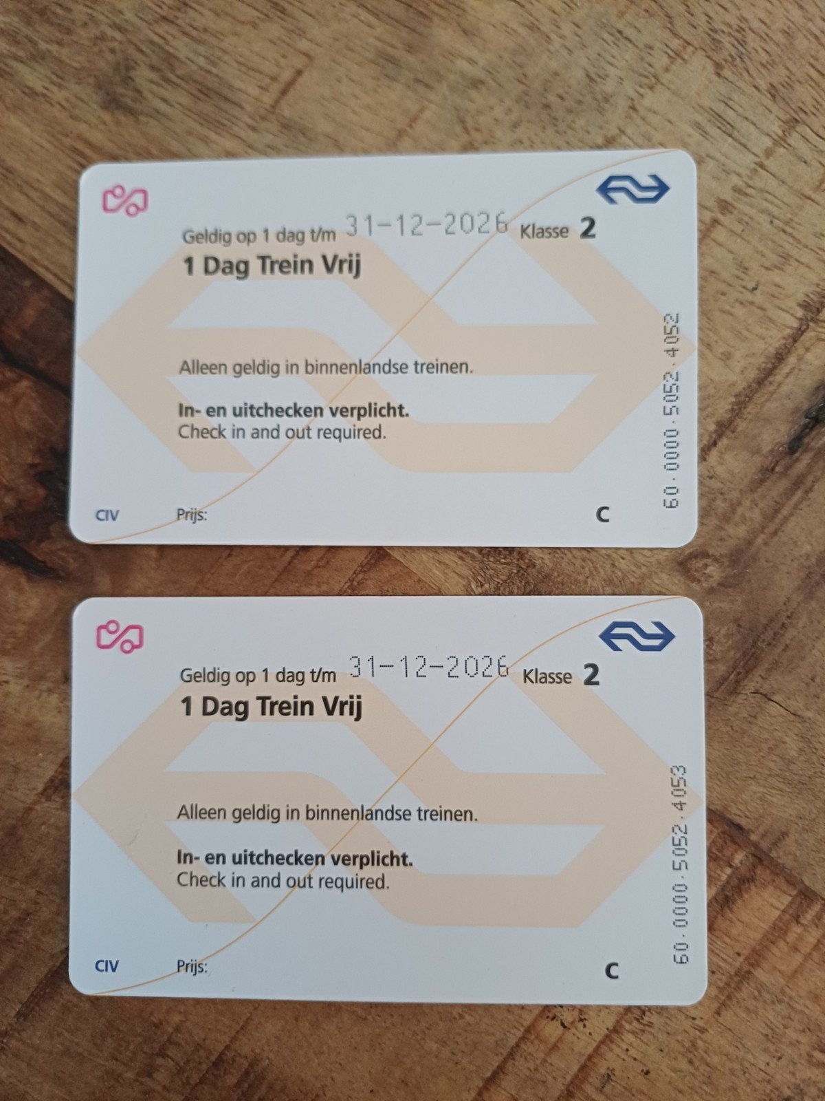 Treinkaartjes NS | Dagkaart | Voordelig, Eén persoon, Trein, Algemeen kaartje