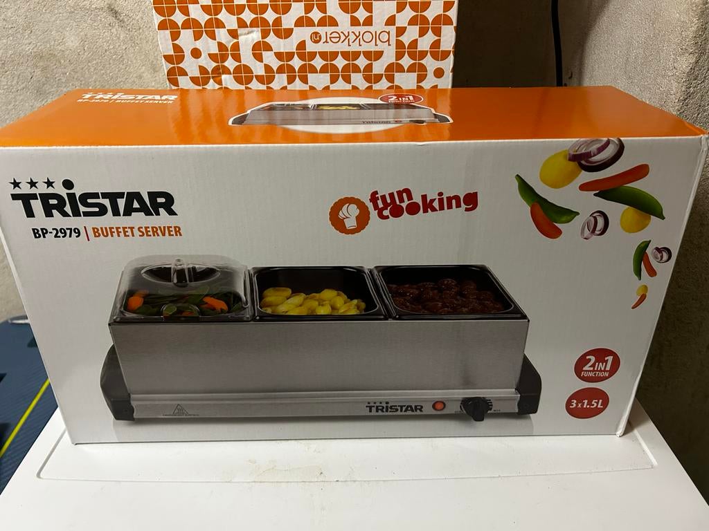 Tristar BP-2979 Buffet Server - 2-in-1 Warmhoudplaat, Witgoed en Apparatuur, Gourmetstellen, Ophalen, Nieuw, 4 t/m 7 personen