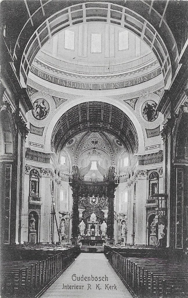 AK Oudenbosch - Interieur R.K. Kerk, Verzenden, Voor 1920, Ongelopen, Noord-Brabant