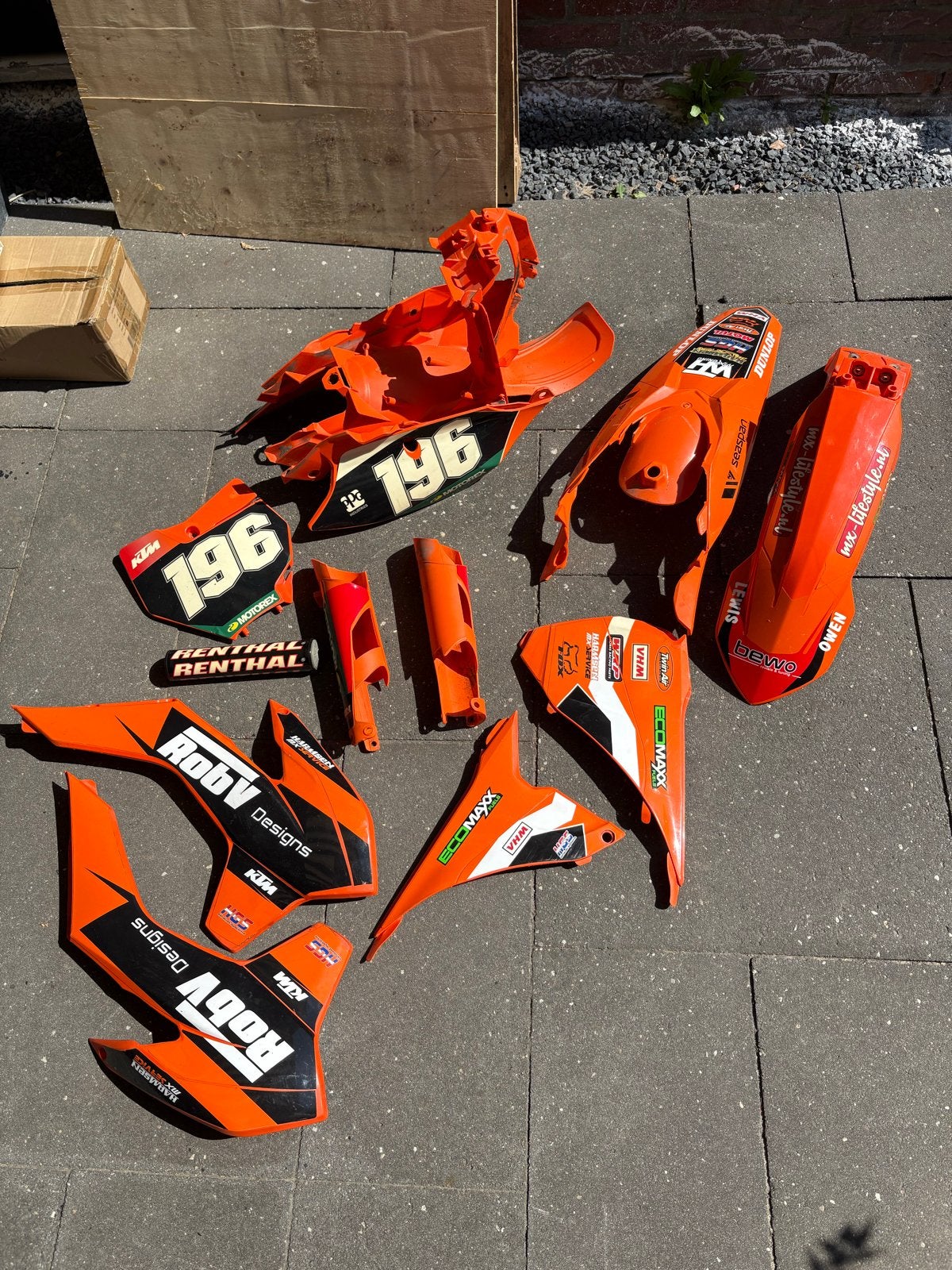 KTM SX 125 2014 Crossmotor Kappen Set - Oranje (Gebruikt), Motoren, Onderdelen | Overige, Gebruikt, Ophalen of Verzenden