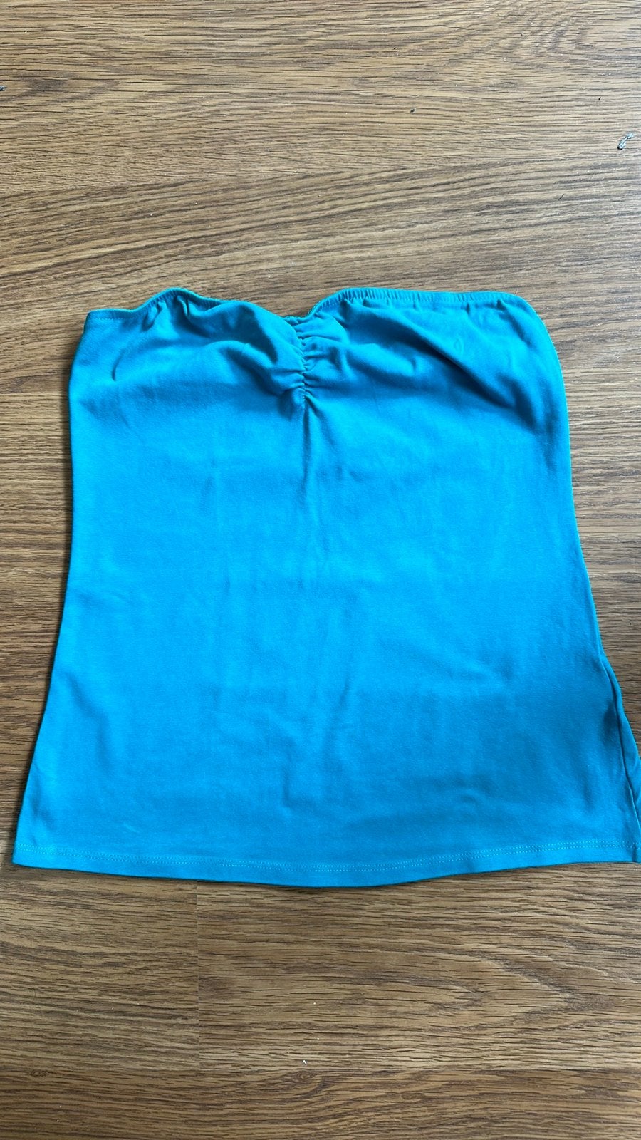 Turquoise strapless top maat M, Kleding | Dames, Tops, Maat 38/40 (M), Blauw, Ophalen of Verzenden, Zonder mouw