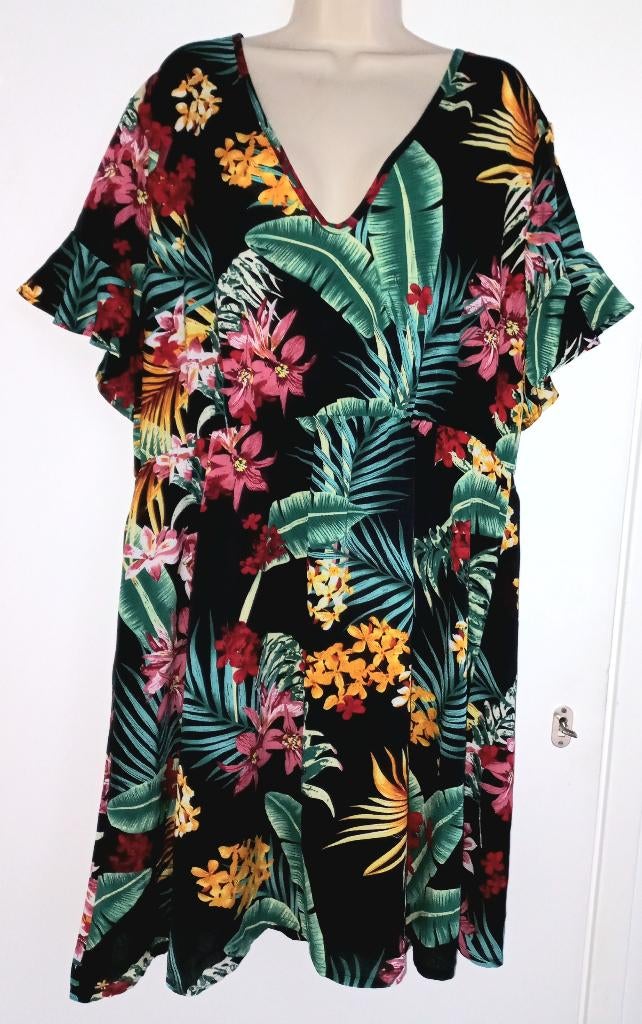 Shein Curve jurk maat 3XL (48), Kleding | Dames, Grote Maten, Ophalen of Verzenden, Zo goed als nieuw, Zwart, Jurk