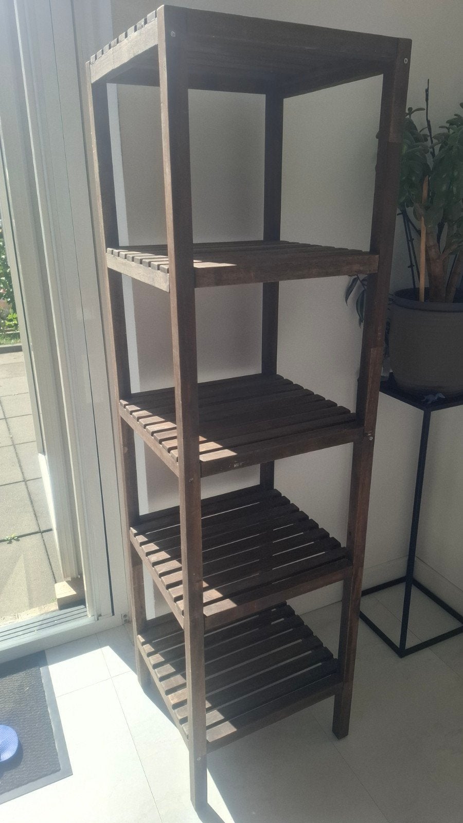 IKEA houten stellingkast 37x37x134 cm - Goede staat, Ophalen, Zo goed als nieuw