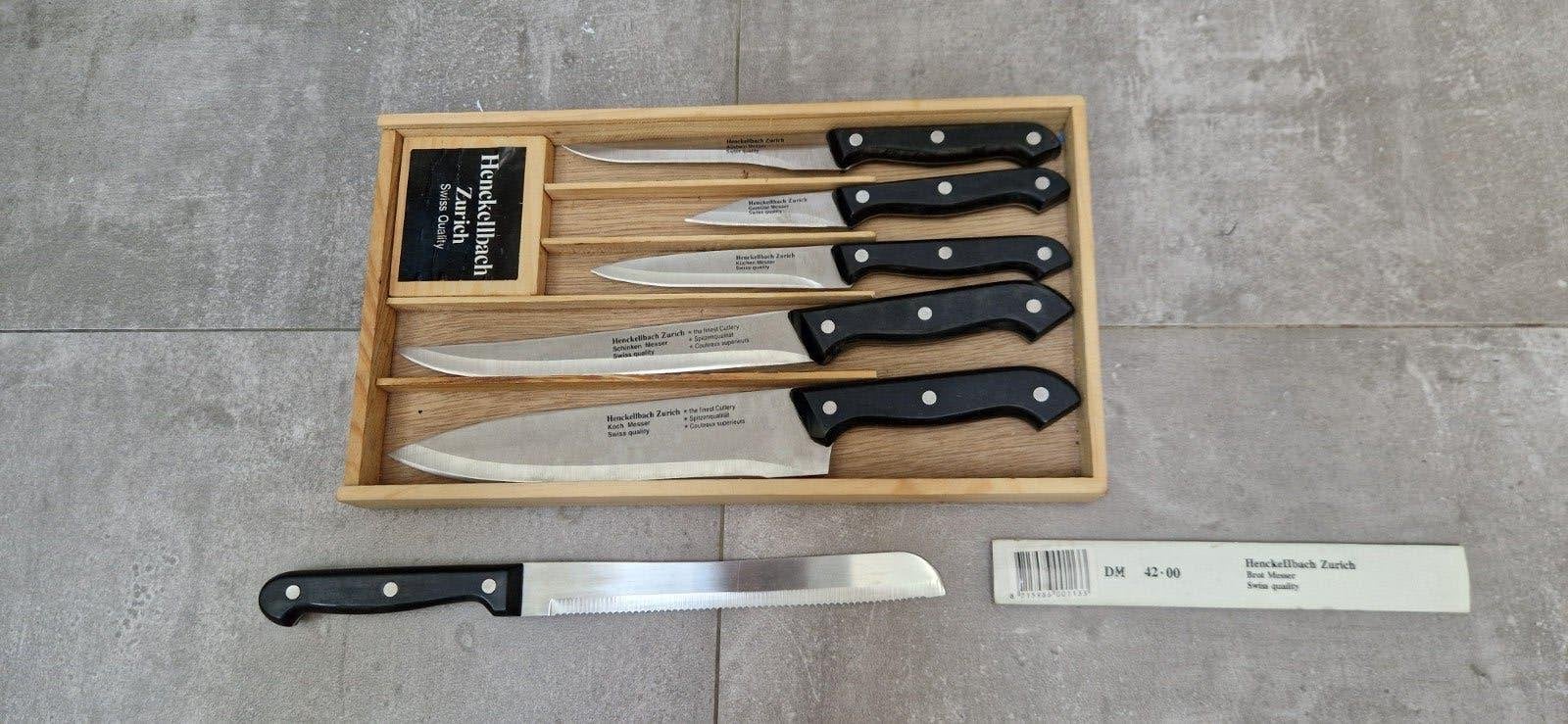Henckellbach Zurich Messenset met Broodmes, Overige typen, Ophalen of Verzenden, Zo goed als nieuw, Zwart