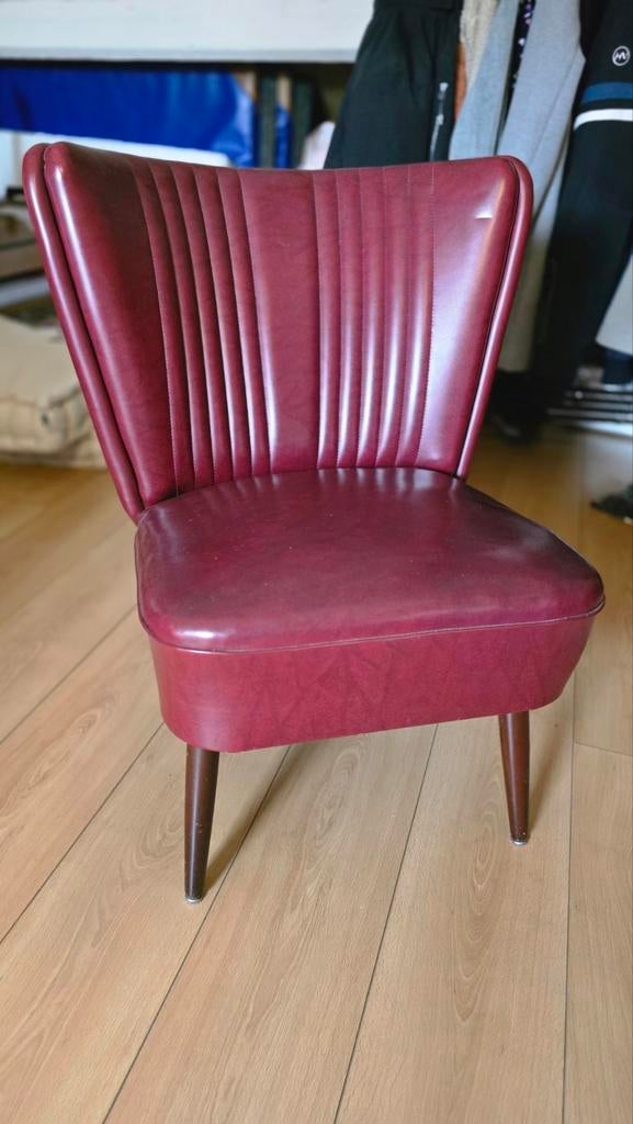 Vintage Rode Cocktail Stoel, Ophalen