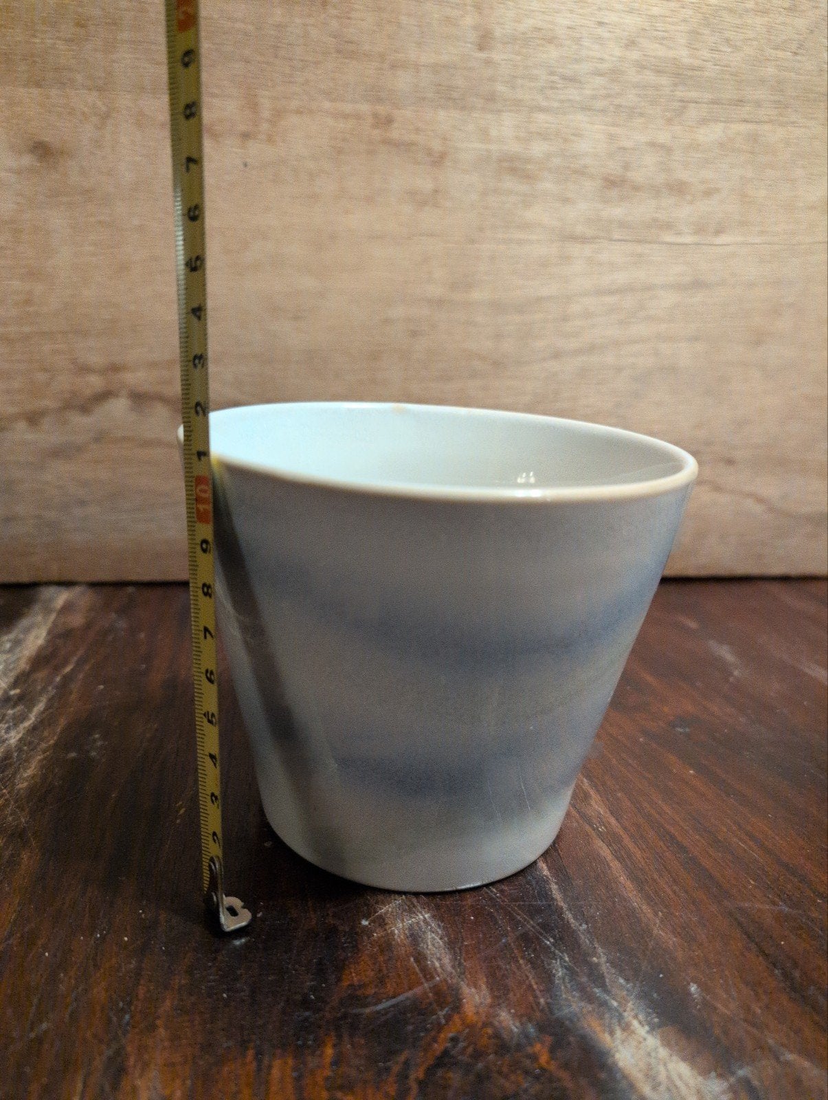 WPdesign Keramieken Bloempot/Schaal - Wit/Blauw, Gebruikt, Ophalen of Verzenden, Modern, Wit
