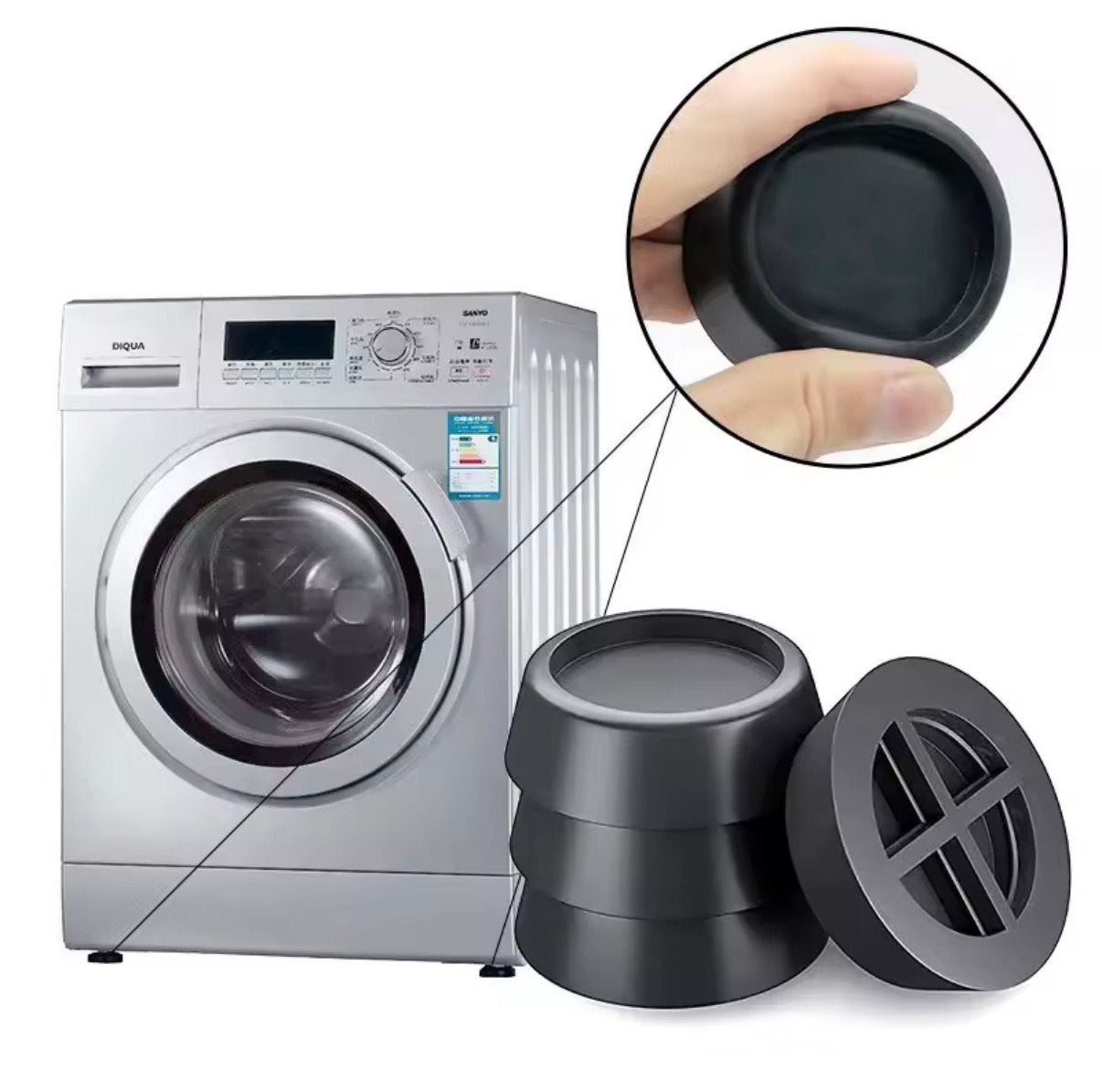 Handige Wasmachine Anti Vibratie Pads, Ophalen of Verzenden, Zo goed als nieuw, 1600 toeren of meer