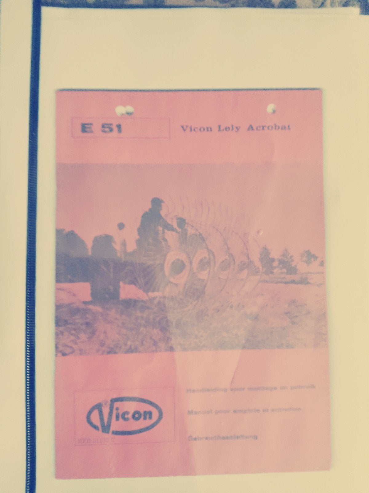 Vicon Lely Acrobat E 51 Handleiding, Boeken, Auto's | Boeken, Gelezen, Ophalen of Verzenden