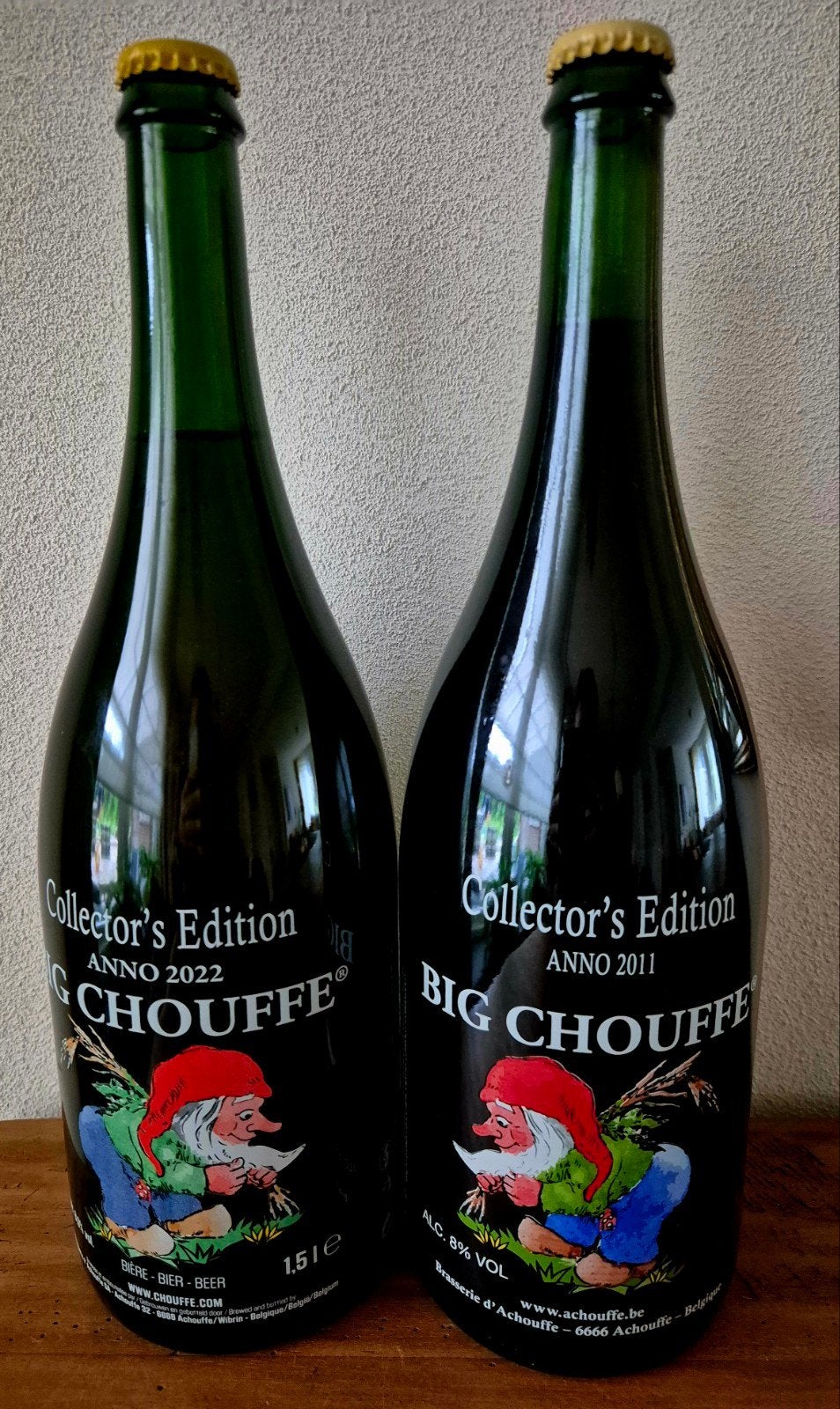 Volle flessen Chouffe-bier 2011 en 2022 d'Achouffe België, Ophalen of Verzenden, Zo goed als nieuw, Flesje(s), Overige merken