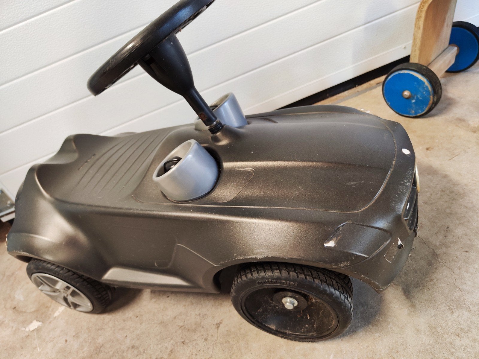 Zwarte AMG Mercedes loopauto met gebruikssporen, Ophalen of Verzenden, Gebruikt