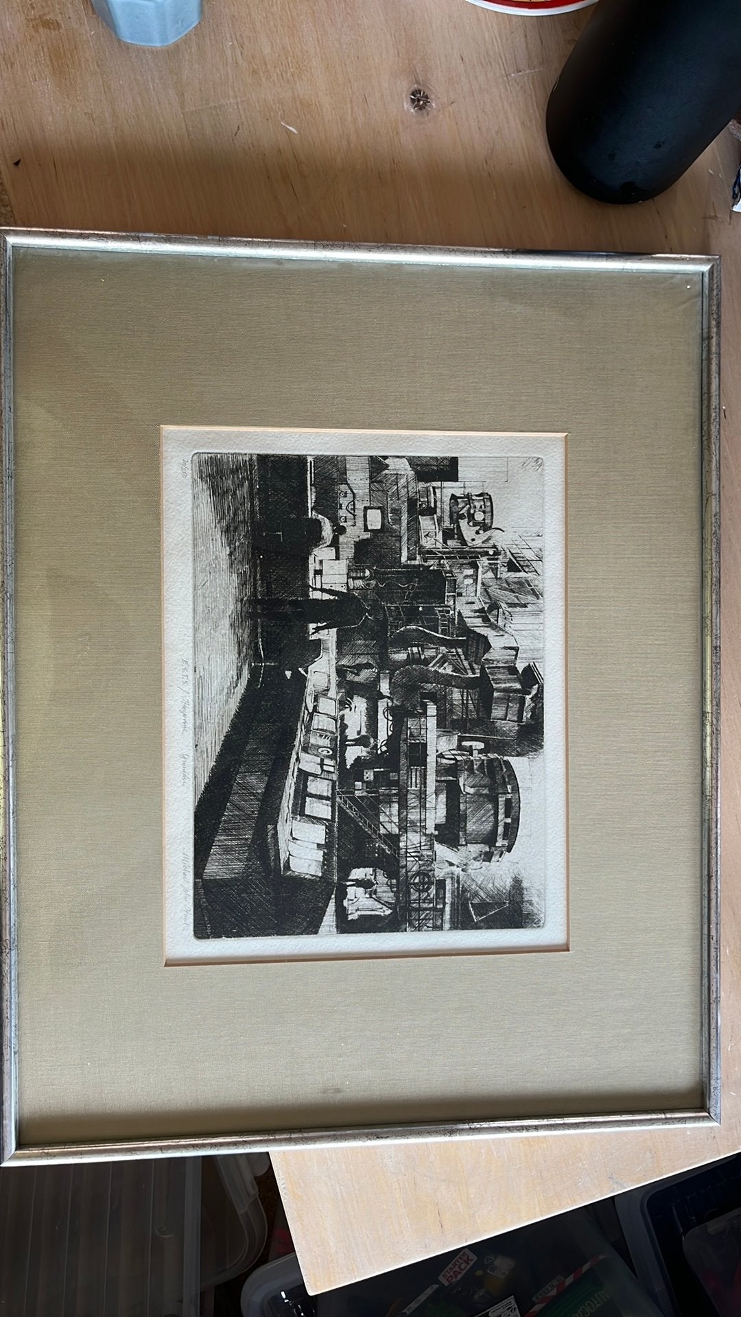 Ets: E.S.T.S. Hoogovens IJmuiden, Ophalen of Verzenden, Ets, Handgemaakt