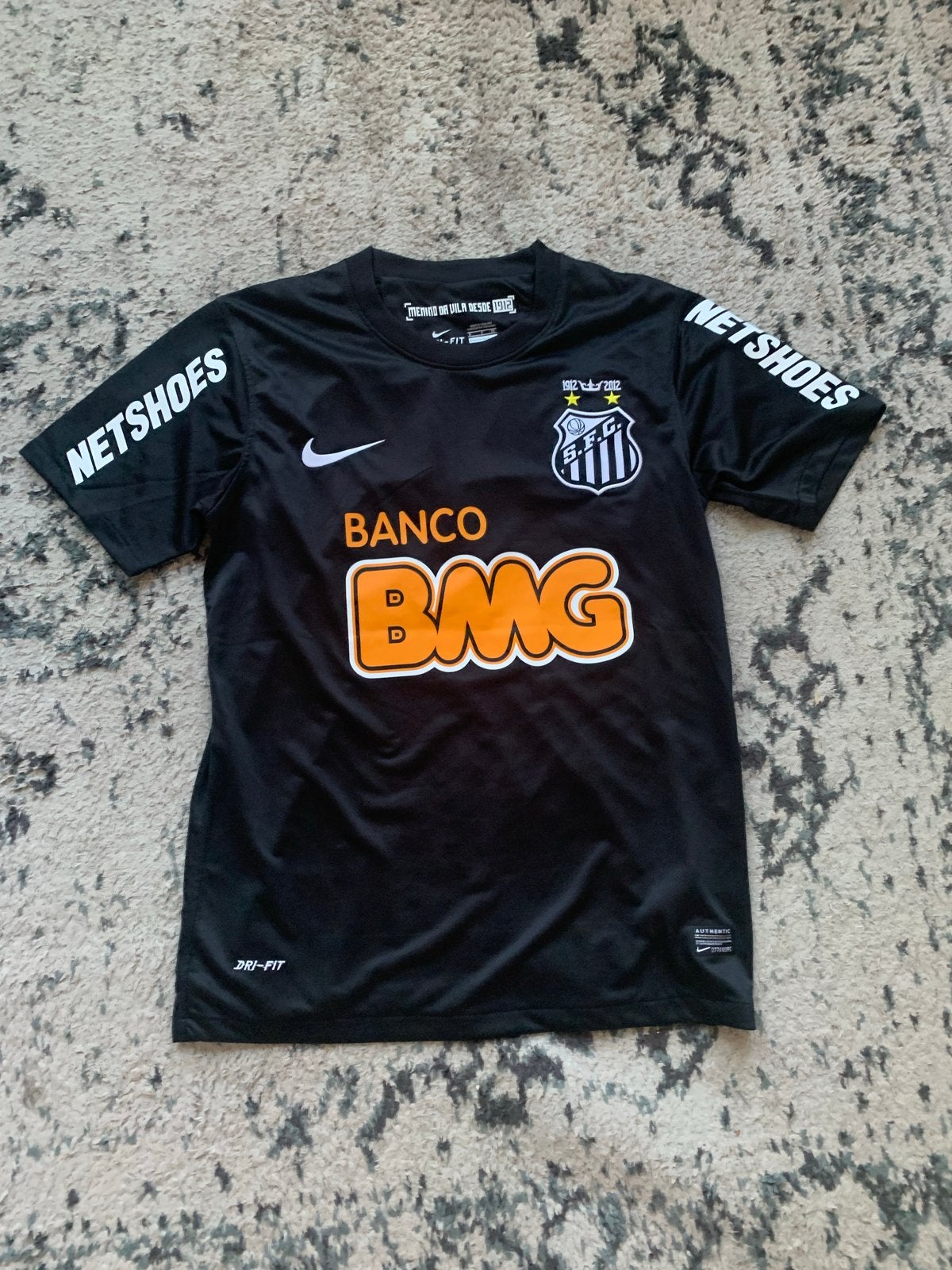 Santos FC Neymar Jr. Retro voetbalshirt 2012 Maat S, Verzenden, Zwart, Zo goed als nieuw, Voetbal