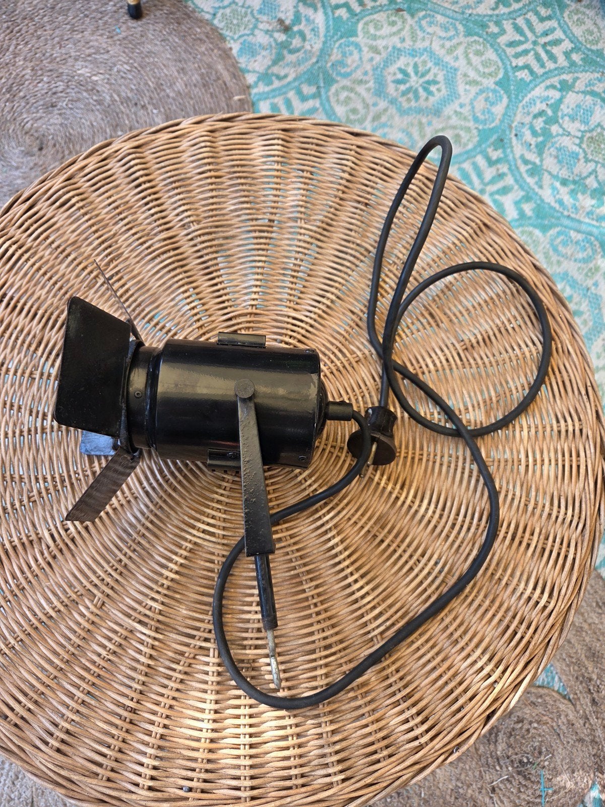 jaren 50/60 metalen theater/ studio lamp, spot met kleppen, Ophalen of Verzenden