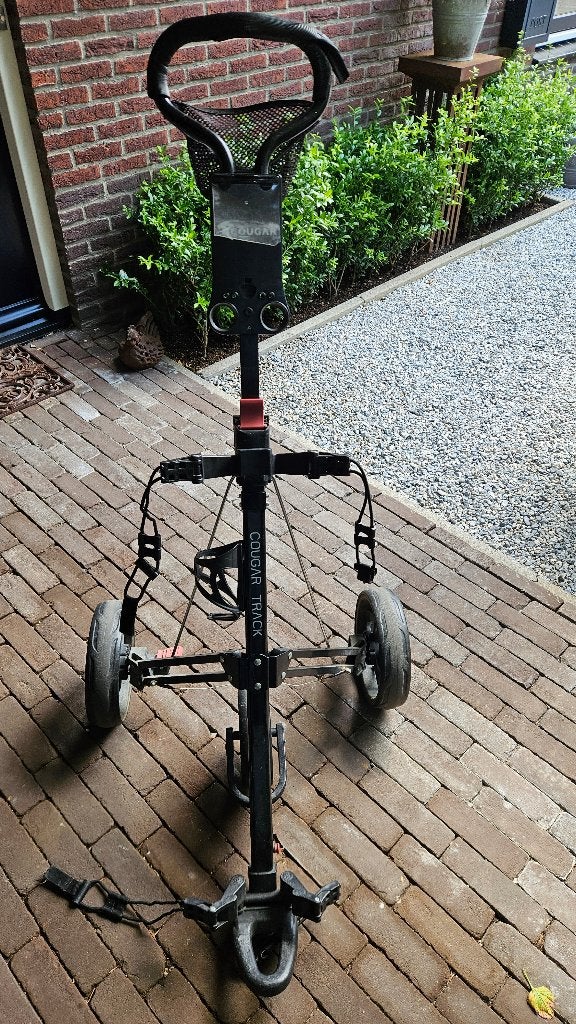 Golftrolley Cougar Track gratis af te halen, Sport en Fitness, Golf, Ophalen, Gebruikt, Golfkar, Overige merken