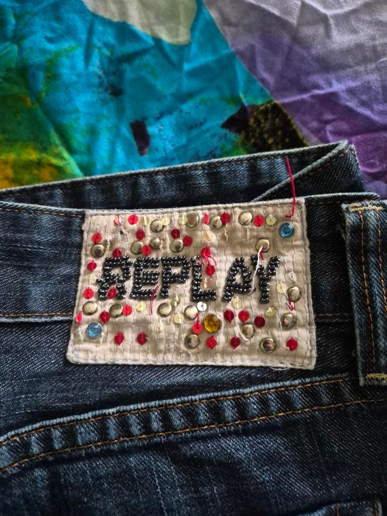 Replay broek 30/32, Kleding | Dames, Blauw, Replay, Ophalen of Verzenden, Zo goed als nieuw