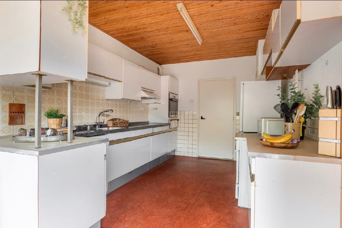Retro keuken, Ophalen, Gebruikt, Wit, Dubbelwandige keuken