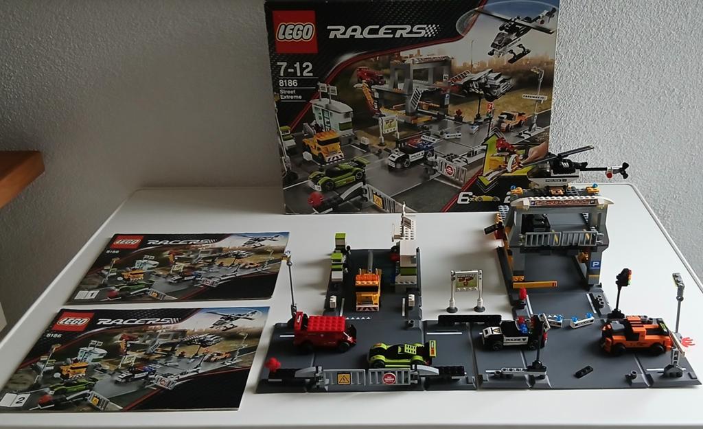 Lego Racers 8186 Street Extreme complete met doos en boekjes, Compleet, Lego, Ophalen of Verzenden, Zo goed als nieuw
