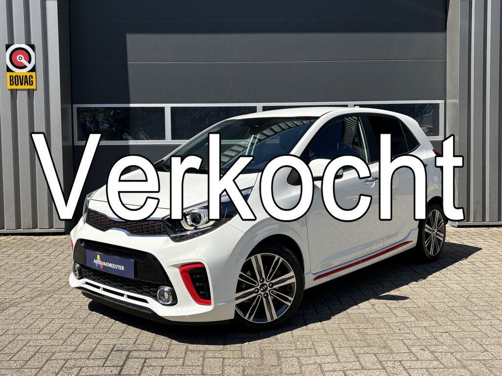 Kia Picanto 1.2 CVVT GT-Line Automaat | Navi | Camera | Carp, Auto's, Kia, 12 maanden, 86 pk, Gebruikt, Zwart