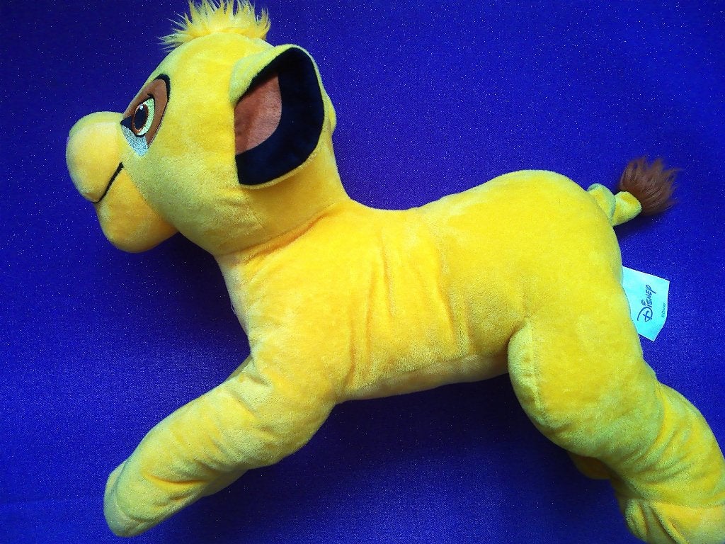 DISNEY Knuffel LEEUW DE LEEUWENKONING SIMBA.  45 CM LIGGEND, Disney, Disney, Geel, Nieuw