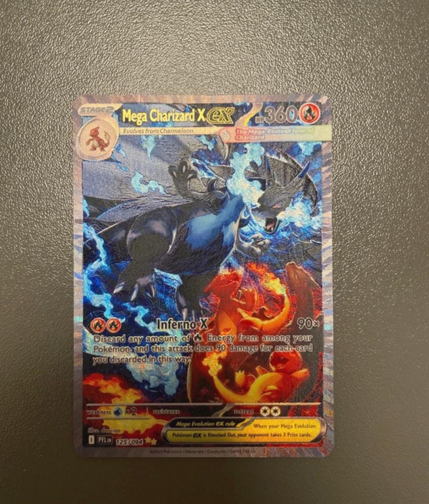 Mega Charizard X EX Pokémon Kaart 125/094 Engels, Hobby en Vrije tijd, Verzamelkaartspellen | Pokémon, Ophalen of Verzenden, Zo goed als nieuw