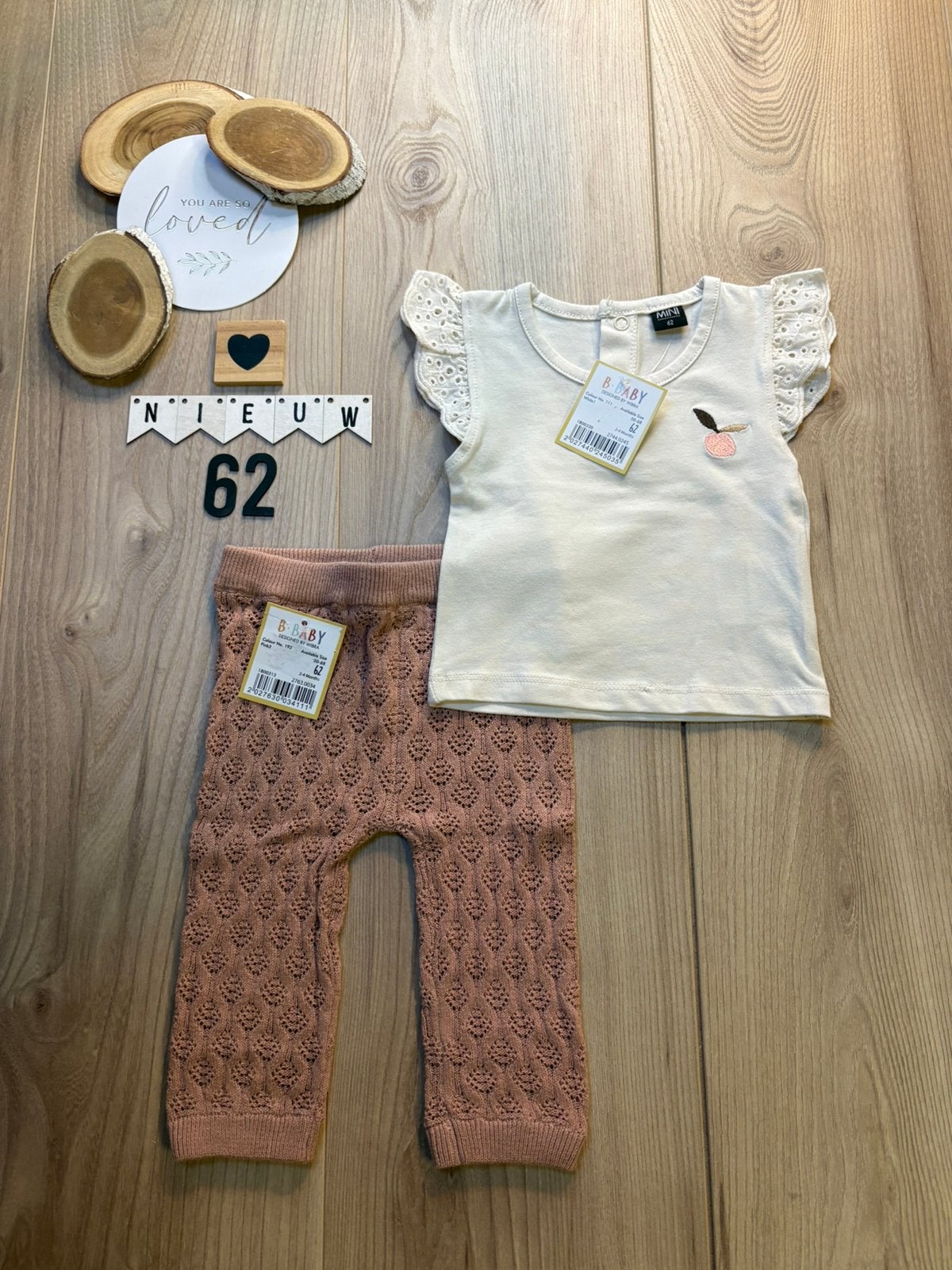 Baby meisje zomer wibra setje shirt broekje roze maat 62, Ophalen of Verzenden, Nieuw, Meisje, Setje