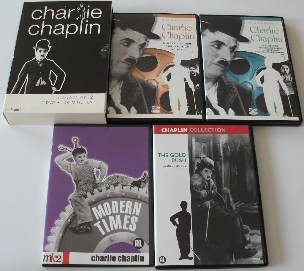 Dvd *** CHARLIE CHAPLIN *** 5 stuks, Alle leeftijden, Ophalen of Verzenden, Zo goed als nieuw, Boxset