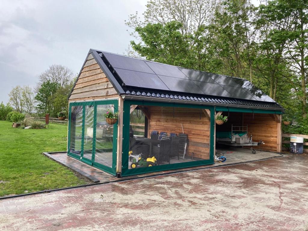 3 Verandazeilen Groen/Doorzichtig met Deuropening, Ophalen, Gebruikt, Veranda