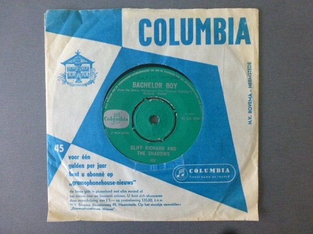 Cliff Richard & The Shadows. Bachelor boy. / The next time., Cd's en Dvd's, Ophalen of Verzenden, Gebruikt, 7 inch, Pop