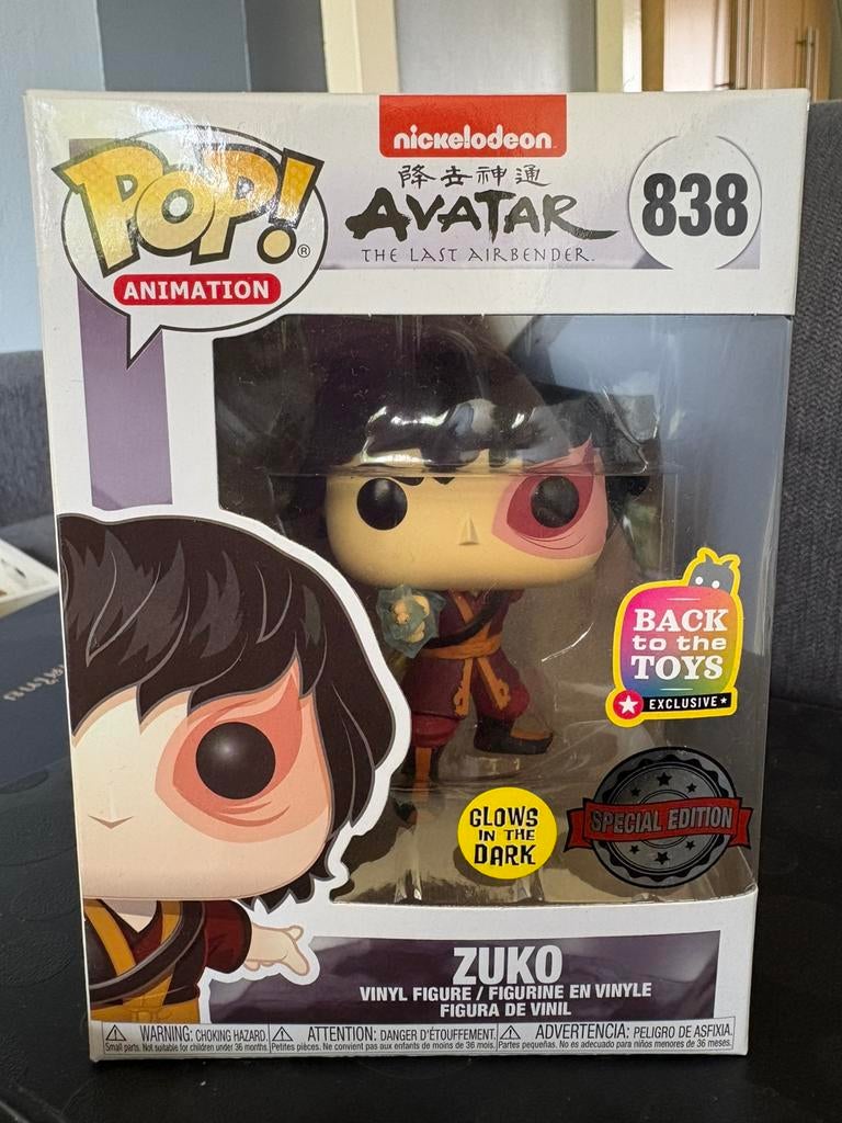 Funko Pop Avatar 838 Zuko, Ophalen of Verzenden, Zo goed als nieuw