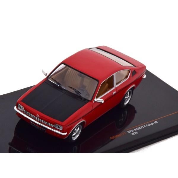 Opel Kadett C Coupe SR 1976 Rood Zwart Model 1/43 Ixo Models, Overige merken, Ixo Models, Auto, Ixo Models