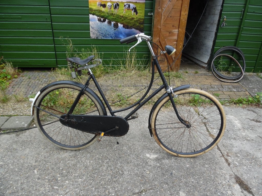 Mooie oude Stokvis omafiets uit 1938 ,rijdt perfect., Ophalen, Gebruikt, 56 cm of meer, Handrem