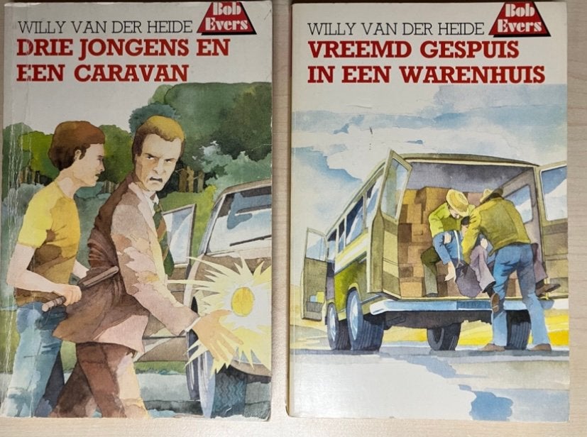 2xBob Evers, 3 Jongens en een caravan+Vreemd gespuis in een, Gelezen, Ophalen of Verzenden, Willy van der Heide, Fictie