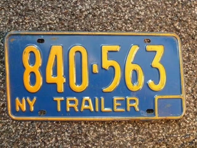 Kentekenplaat licenseplate New York Blue Plate USA, Verzenden, Gebruikt, Auto's