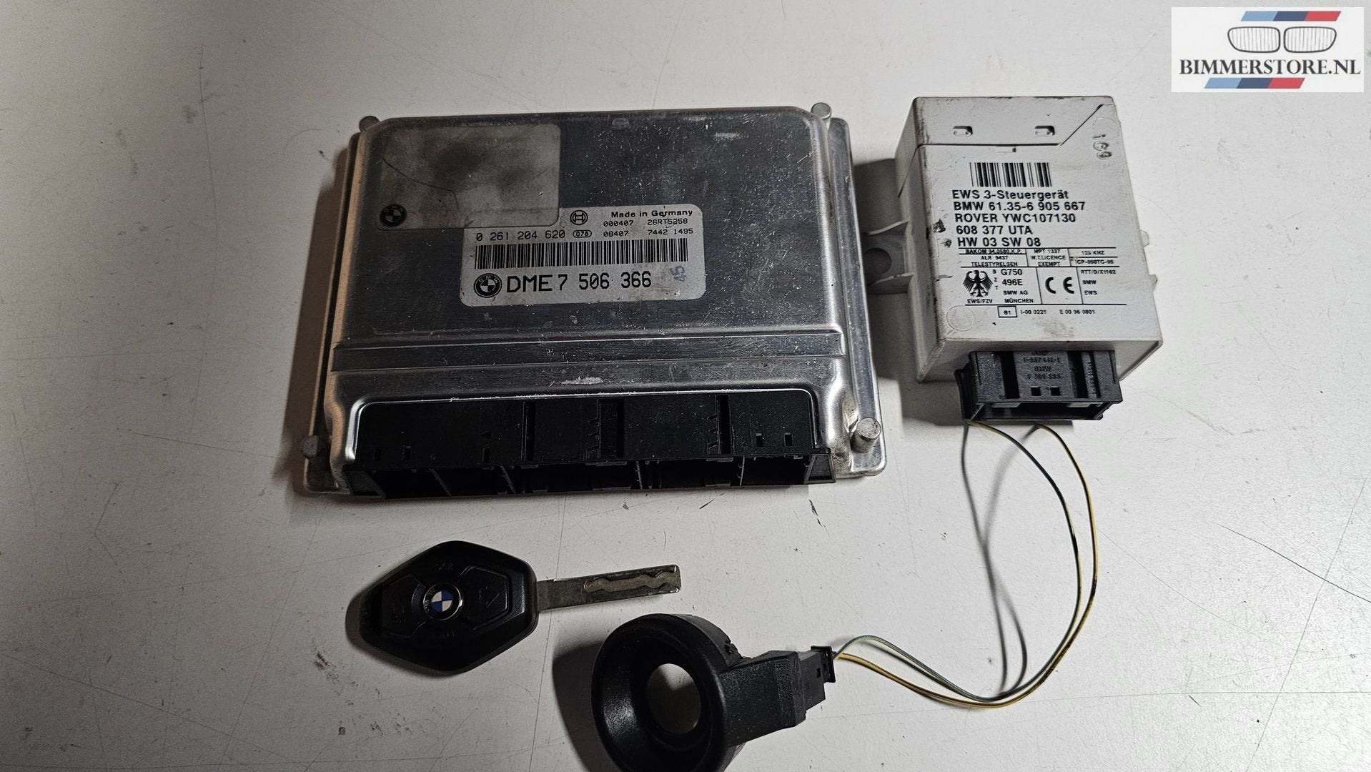 Startset Contactslot + ECU EWS BMW X5 E53 M62 4.4 1214750636, Auto-onderdelen, Gebruikt, -, Ophalen of Verzenden, -