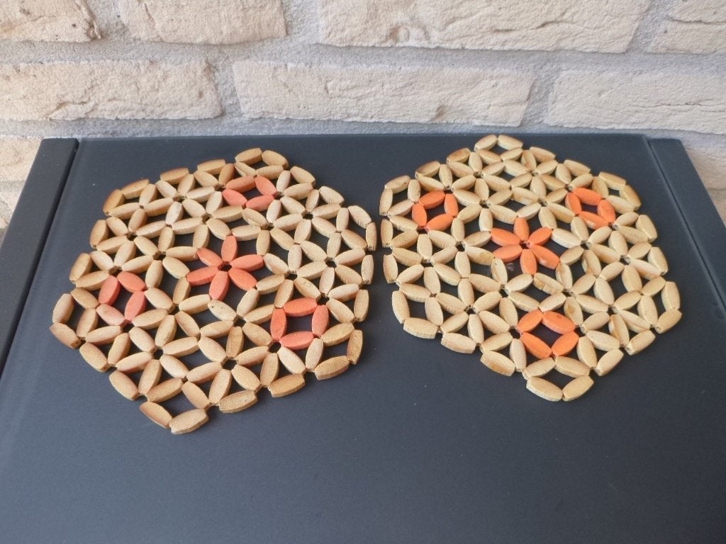 twee retro pannenonderzetters, Ophalen of Verzenden, Overige typen
