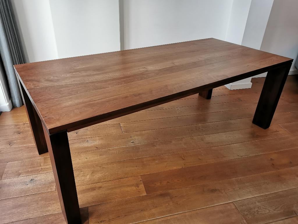 Bert Plantagie noten houten tafel 220x100, Huis en Inrichting, Tafels | Eettafels, Ophalen, Gebruikt, 200 cm of meer, 50 tot 100 cm