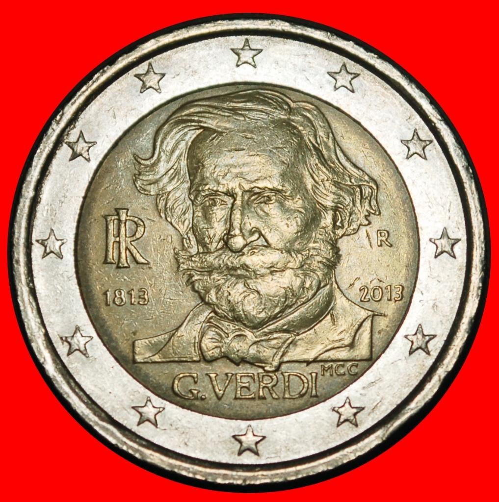 Ⰺ NON-PHALLIC 2008-2025: ITALY 2 EUROS 1813-2013R OPERA I r1, Ophalen of Verzenden, Italië, 2 euro, Losse munt