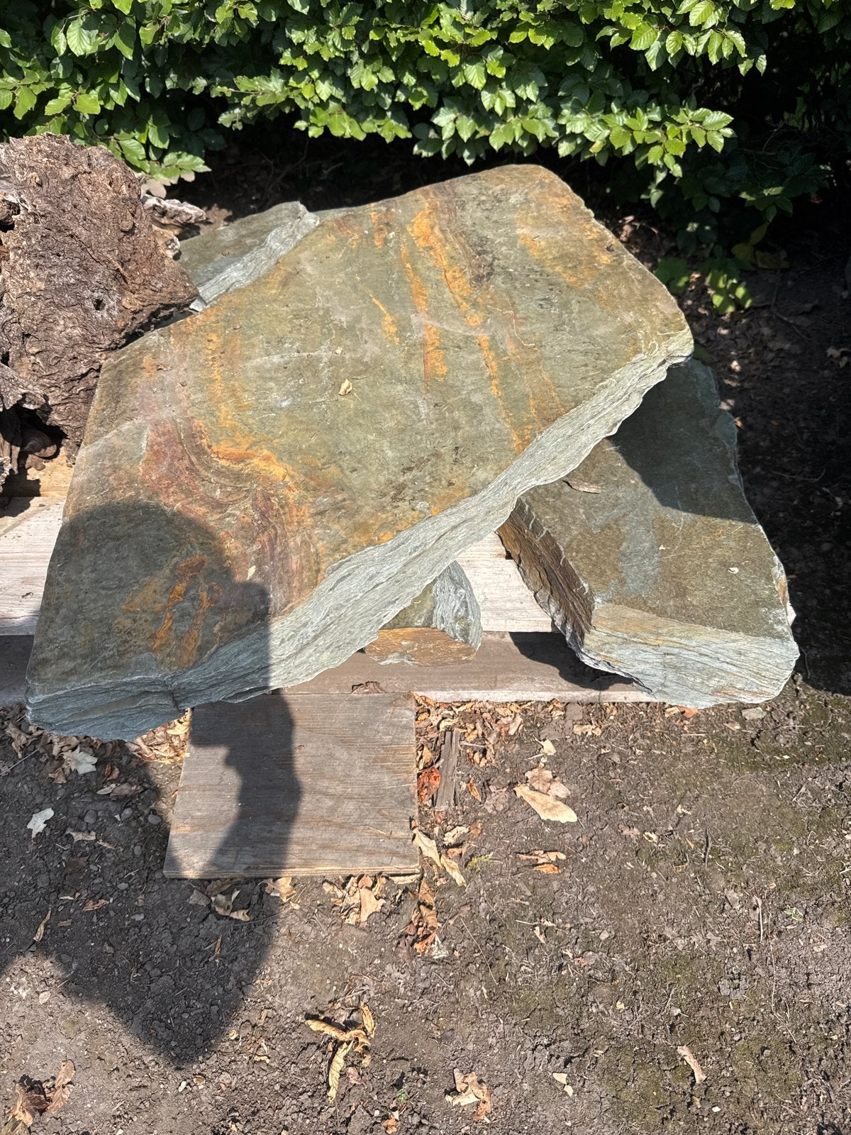 Grote leisteen platen voor tuin of decoratie, Tuin en Terras, Ophalen, Gebruikt, Kei, Leisteen