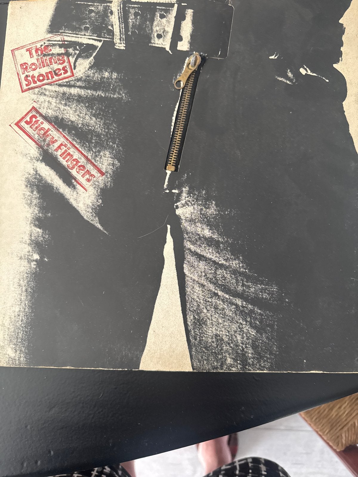The Rolling Stones - Sticky Fingers LP met rits, Cd's en Dvd's, LP, Gebruikt, Originele persing, Ophalen of Verzenden
