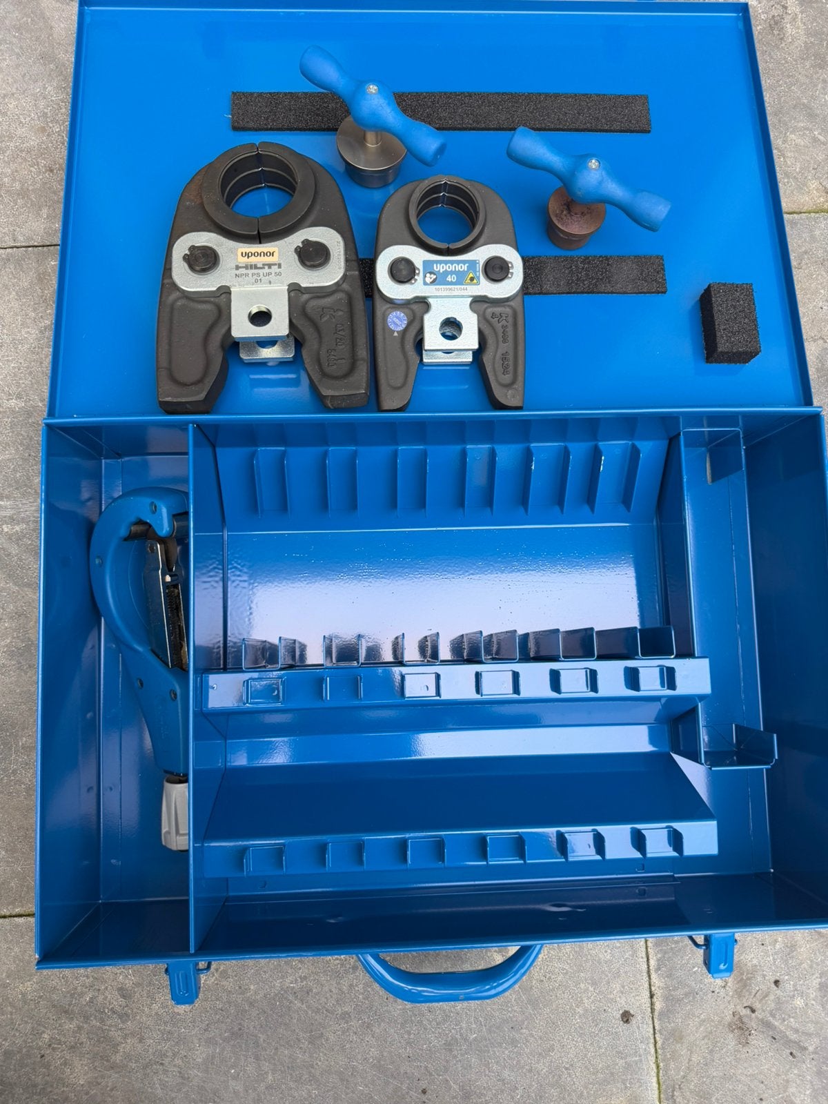 Uponor persbek set 40-50 ZGAN, Ophalen of Verzenden, Zo goed als nieuw
