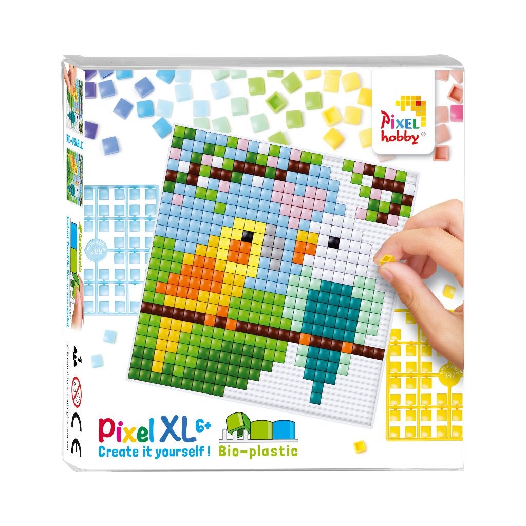 Pixelhobby Create it yourself XL 41051 lovebirds 12 x 12 cm, ., Dieren, Nieuw, Ophalen of Verzenden