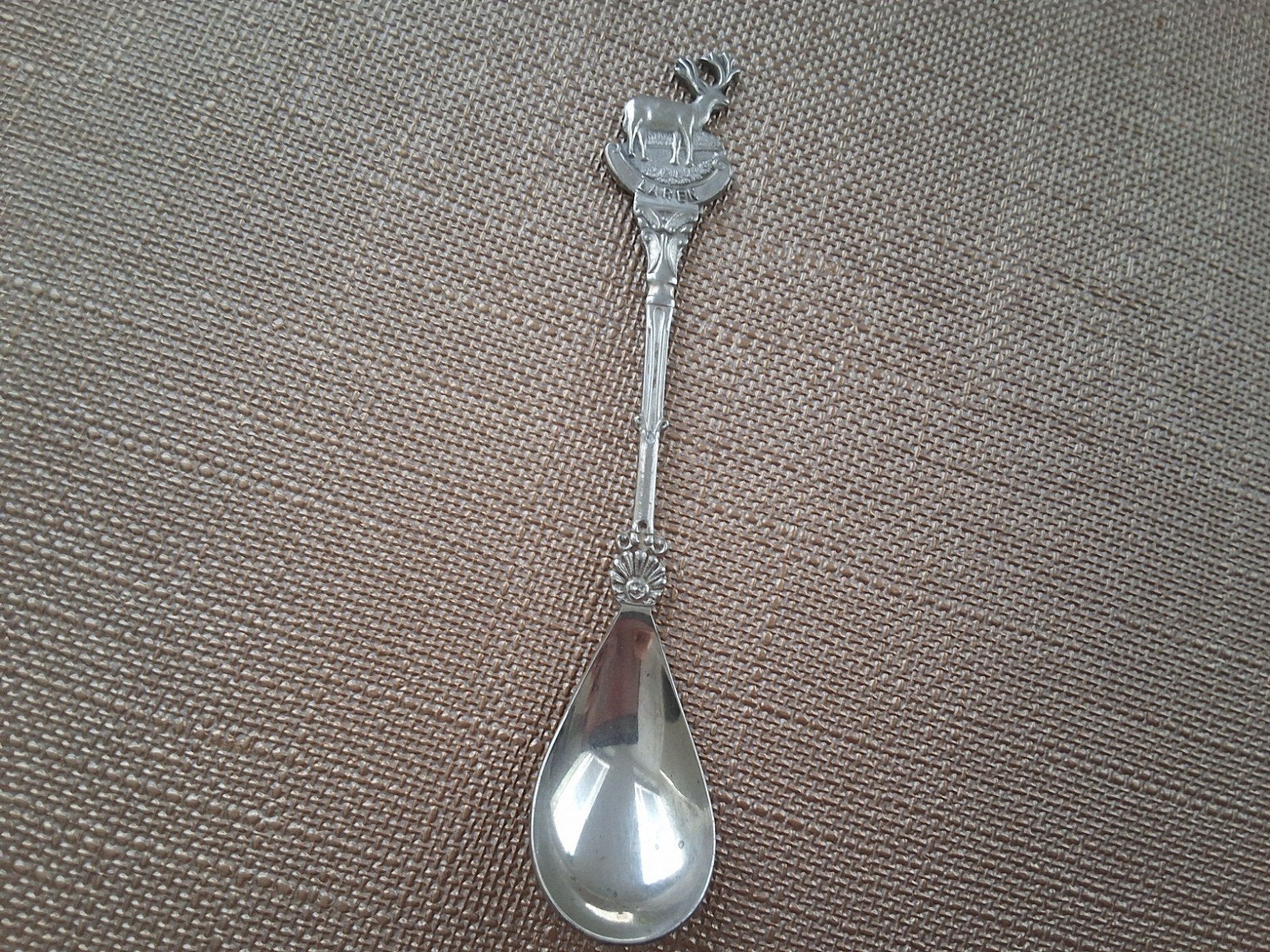Vintage souvenir lepel Laren Nederland hert J.S.Zn., Antiek en Kunst, Antiek | Bestek, Ophalen of Verzenden