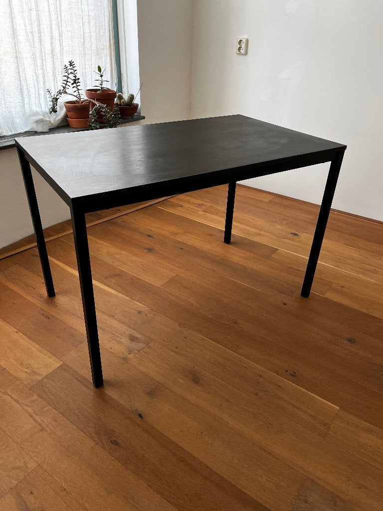 zwart werktafeltje, Ophalen, Demontabel, 110 cm, 67 cm
