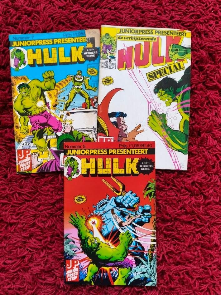 Junior Press presenteert ‘’Hulk’’ ( 3 stuks ), Meerdere comics, Ophalen of Verzenden, Gelezen, Amerika