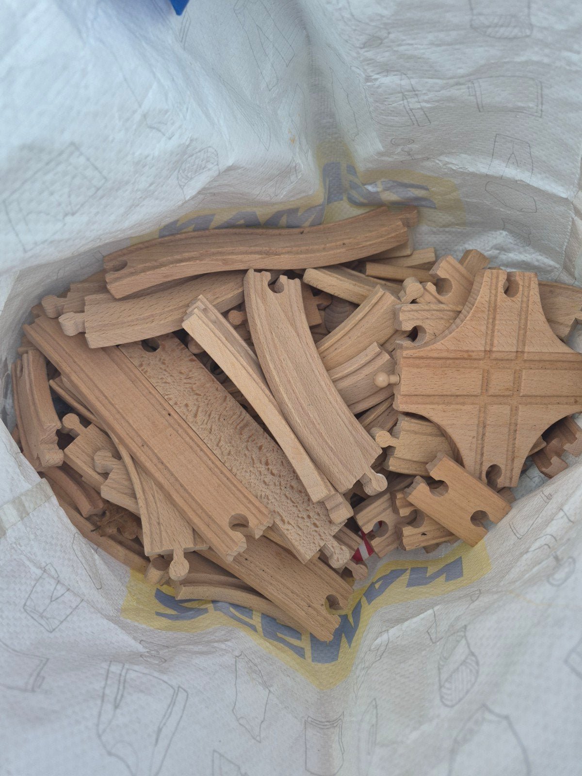 Partij houten treinrails (IKEA Lillabo compatibel), Ophalen, Zo goed als nieuw, Overige typen