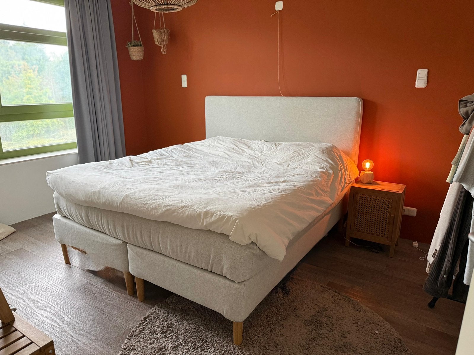 Boxspring Ikea Dunvik 180x200 cm, Ophalen, Tweepersoons, Zo goed als nieuw, 180 cm